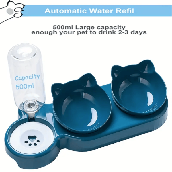 3-in-1 Pet Feeder with Automatic Water Bottle - Image 2