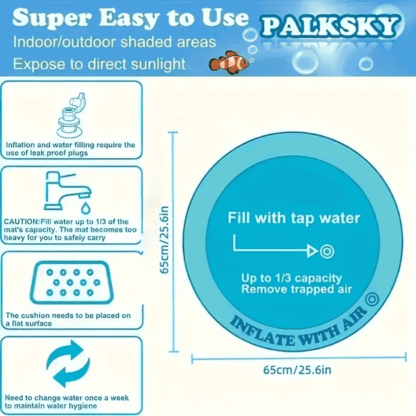 Interactive Cat Play Mat with Floating Fish - Image 2